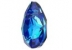 Swarovski, drop pendant, bermuda blue, 9mm - x2