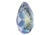 Swarovski, drop pendant, aquamarine shimmer, 9mm - x2