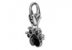 Swarovski, Polly Paw keychain, jet, 19mm - x1