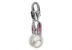 Swarovski, Bubbly Bunny key ring, white pearl, 22.5mm - x1