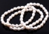 Elastic bracelet made of white freshwater pearls 7-8mm