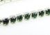 Tennis bracelet, emerald, 18cm - x1