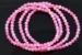 Pink striped agate elastic bracelet, 4mm