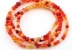 Orange striped agate elastic bracelet, 4mm