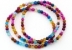 Multicolor striped agate elastic bracelet, 4mm