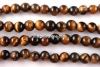 Brown tiger eye, round, 6.4mm