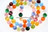 Cat's eye beads, multicolored, 6mm