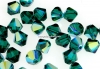 Swarovski, bicone bead, emerald aurore boreale, 3mm - x20