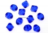 Swarovski, xilion bicone bead, majestic blue, 4mm - x20