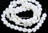 White natural pearl beads, heart, 10.5x10.5mm