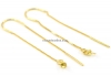 Tortite earrings with chain and cup, silver 925 gold-plated - x1per