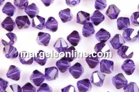 Swarovski, margele bicone, purple velvet, 6mm - x10