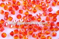 Swarovski, bicone bead, fireopal, 4mm - x20