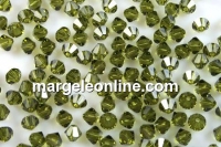 Swarovski, margele bicone, olivine, 4mm - x20