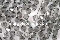 Swarovski, margele bicone, black diamond, 4mm - x20