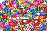 Margele lemn mix multicolor, 4mm