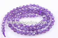 Light amethyst, faceted round, 4.3mm