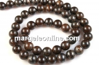 Bronzite, round, 4mm