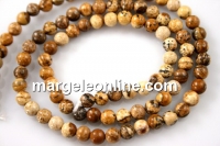 Picture jasper, round, 4.5mm