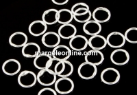 Solder jump rings, rhodium-plated 925 silver, 5x0.7mm - x10