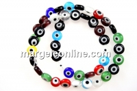 Margele Evil eye, disc, multicolor, 8-8.5mm