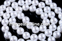 tip Mallorca pearls, round, white, 4mm