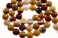 Mookaite jasper, faceted round, 8.5mm