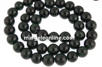 Green goldstone, round, 6mm