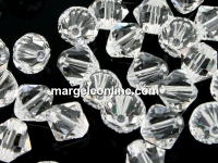 Swarovski, margele bicone, crystal clear, 6mm - x10