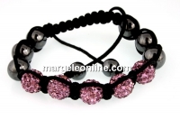 Amethyst beads Shamballa Bracelet 5-x1