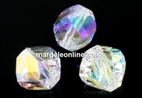 Swarovski, faceted helix bead, aurora borealis, 8mm - x4