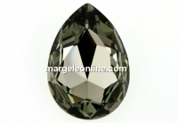 Swarovski, rivoli cabochon, black diamond, 30x20mm - x1