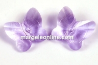 Swarovski, butterfly bead, violet, 8mm - x2