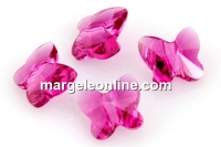 Swarovski, butterfly bead, fuchsia, 8mm - x2