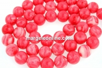 Synthetic resin, rhodocrozite imitation, round, 6mm