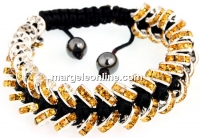 Bratara shamballa cu 44 rhinestone, sunflower - x1