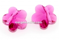 Swarovski, flower bead, fuchsia, 8mm - x2