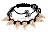 Bratara cu 7 tinte shamballa din metal, crystal - x1