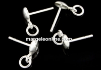 Earring findings, 925 silver, 11.5mm - x1pair