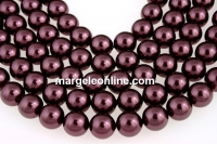 Swarovski pearl, burgundy, 6mm - x100