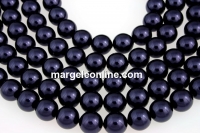 Swarovski pearl, dark purple, 12mm - x10