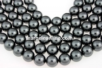 Swarovski pearl, dark grey, 8mm - x50