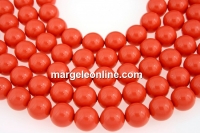 Swarovski pearl, coral, 8mm - x50