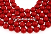 Swarovski pearl, red coral, 12mm - x10