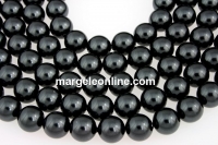 Swarovski pearl, black, 10mm - x20