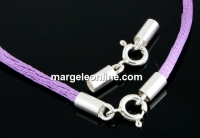 Clasp set for necklaces or bracelets, 925 silver, 3mm - x1 set