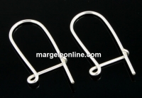 Earring findings, 925 silver, 21mm - x1pair