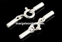 Clasp set for necklaces or bracelets, 925 silver, 1.5mm - x1