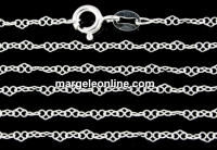 Chain, hearts, 925 silver, 45cm - x1