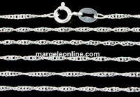 Twisted Chain, 925 silver, 45cm - x1